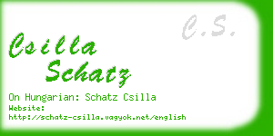 csilla schatz business card